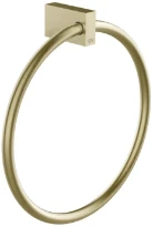 GESSI Rettangolo Accessories Anneau porte-serviette. Brushed Brass PVD
