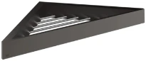 GESSI Rettangolo Accessories Console d'angle pour baignoire ou douche. Black Metal Brossé PVD