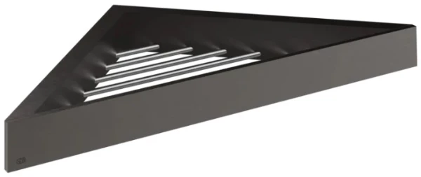 GESSI Rettangolo Accessories Console d'angle pour baignoire ou douche. Black Metal Brossé PVD