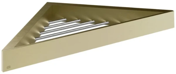 GESSI Rettangolo Accessories Console d'angle pour baignoire ou douche. Brushed Brass PVD