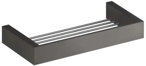 GESSI Rettangolo Accessories Console 30 cm. Black Metal Brossé PVD