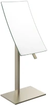 GESSI Rettangolo Accessories Miroir grossissant orientable à poser ( x 2). Finox Brushed Nickel