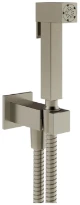 GESSI Rettangolo Total Look Douchette hygienique shut-off murale. Finox Brushed Nickel