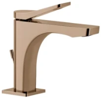 Gessi Rilievo Mitigeur lavabo, avec vidage et flexibles de raccordement. Cartouche Ø25 mm Cuivre PVD
