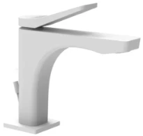 GESSI Rilievo Mitigeur lavabo, avec vidage et flexibles de raccordement. Cartouche Ø25 mm Blanc CN