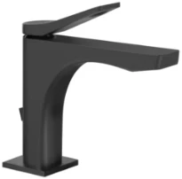 Gessi Rilievo Mitigeur lavabo, avec vidage et flexibles de raccordement. Cartouche Ø25 mm Noir XL