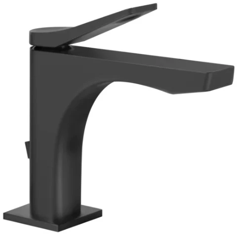 Gessi Rilievo Mitigeur lavabo, avec vidage et flexibles de raccordement. Cartouche Ø25 mm Noir XL