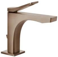 GESSI Rilievo Mitigeur lavabo, avec vidage et flexibles de raccordement. Cartouche Ø25 mm Cuivre Brossé PVD