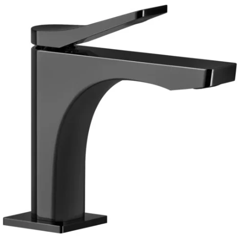 GESSI Rilievo Mitigeur lavabo, sans vidage, avec flexibles de raccordement. Cartouche Ø25 mm Black Metal PVD
