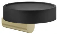 GESSI Rilievo Accessories Porte-savon mural noir. Brushed Brass PVD