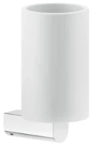 GESSI Rilievo Accessories Porte-verre mural blanc. chromé