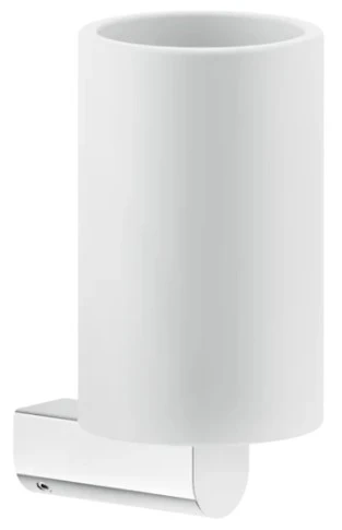 GESSI Rilievo Accessories Porte-verre mural blanc. chromé