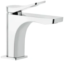GESSI Rilievo Mitigeur lavabo, sans vidage, avec flexibles de raccordement. Cartouche Ø35 mm chromé