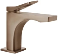 GESSI Rilievo Mitigeur lavabo, sans vidage, avec flexibles de raccordement. Cartouche Ø35 mm Cuivre Brossé PVD