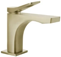 GESSI Rilievo Mitigeur lavabo, sans vidage, avec flexibles de raccordement. Cartouche Ø35 mm Brushed Brass PVD