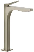 GESSI Rilievo Mitigeur lavabo réhaussé, sans vidage, avec flexibles de raccordement. Cartouche Ø25 mm Finox Brushed Nickel