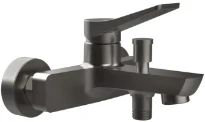 Gessi Rilievo Mitigeur bain-douche mural avec inverseur automatique. Black Metal Brossé PVD