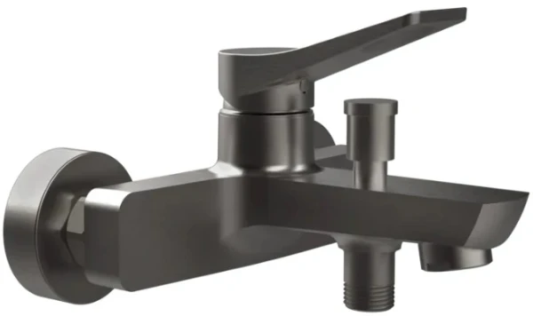 Gessi Rilievo Mitigeur bain-douche mural avec inverseur automatique. Black Metal Brossé PVD