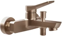 GESSI Rilievo Mitigeur bain-douche mural avec inverseur automatique. Cuivre Brossé PVD