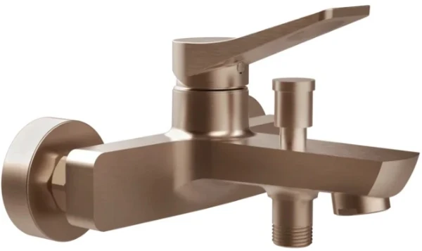 GESSI Rilievo Mitigeur bain-douche mural avec inverseur automatique. Cuivre Brossé PVD