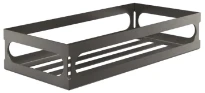 GESSI Rilievo Accessories Console murale 30 cm. Black Metal Brossé PVD