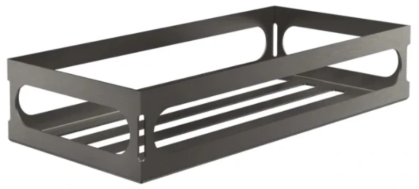 GESSI Rilievo Accessories Console murale 30 cm. Black Metal Brossé PVD