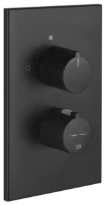 Gessi Manzoni set de finition thermo robinet bain noir mat avec inverseur 2 sorties