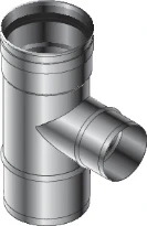 Roccheggiani SPG 316L inox simple paroi té reduit 90° MMF 150 x 80 x 150 mm (joint Viton)