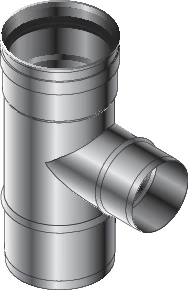 Roccheggiani SPG 316L inox simple paroi té reduit 90° MMF 150 x 80 x 150 mm (joint Viton)