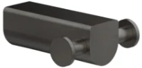 GESSI Rilievo Accessories Patère double. Black Metal Brossé PVD