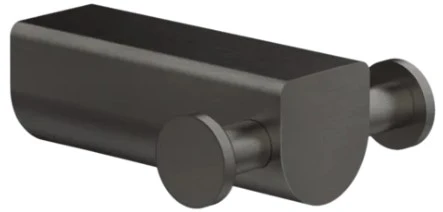 GESSI Rilievo Accessories Patère double. Black Metal Brossé PVD
