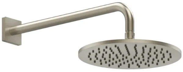 GESSI Rilievo Oriënteerbare antikalk-wand-hoofddouchekop Finox Brushed Nickel