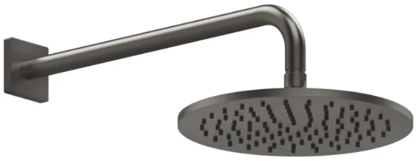 PF59148#707 GESSI Rilievo Oriënteerbare antikalk-wand-hoofddouchekop Geb. Zwart Metaal PVD