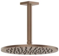 GESSI Rilievo Pomme de douche orientable anticalcaire avec bras au plafond. Cuivre Brossé PVD