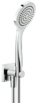 Gessi Rilievo Ensemble comprenant: sortie coudée murale, douchette anticalcaire et flexibles 1,50 m. chromé