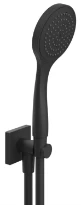 GESSI Rilievo Ensemble comprenant: sortie coudée murale, douchette anticalcaire et flexibles 1,50 m. Noir XL