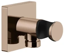 Gessi Rilievo Sortie murale coudée avec support fixe pour douchette. Cuivre PVD