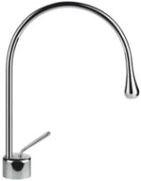 GESSI Goccia Mitigeur lavabo avec bec moyen sans vidage avec flexibles de raccordement. chromé