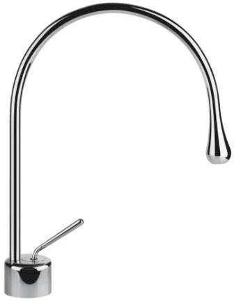 GESSI Goccia Mitigeur lavabo avec bec moyen sans vidage avec flexibles de raccordement. chromé