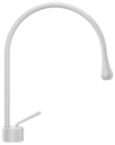 GESSI Goccia Mitigeur lavabo avec bec moyen sans vidage avec flexibles de raccordement. Blanc CN