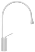 GESSI Goccia Mitigeur lavabo moyen avec bec moyen sans vidage avec flexibles de raccordement. Blanc CN