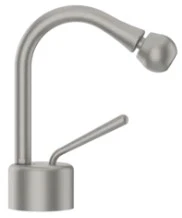 GESSI Goccia Mitigeur bidet sans vidage avec flexibles de raccordement. Chrome Brosse