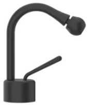GESSI Goccia Mitigeur bidet sans vidage avec flexibles de raccordement. Noir XL