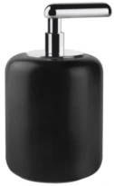 GESSI Goccia Accessories Distributeur de savon à poser en GRES noir. chromé