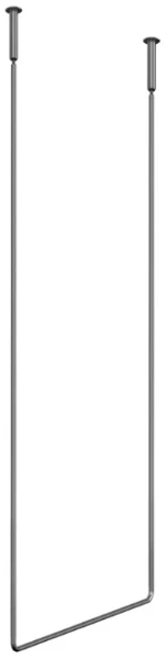 GESSI Goccia Accessories Porte-serviette au plafond 60 cm. Black Metal Brushed GHRC