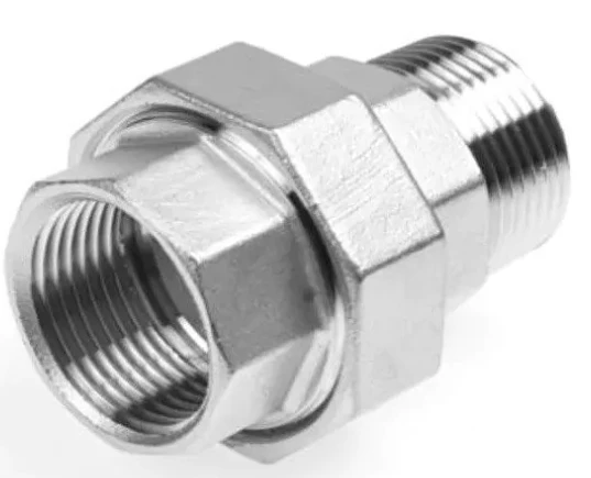 STD Inox 316 341 3-delige koppeling conisch dichtend MF 2 x 2
