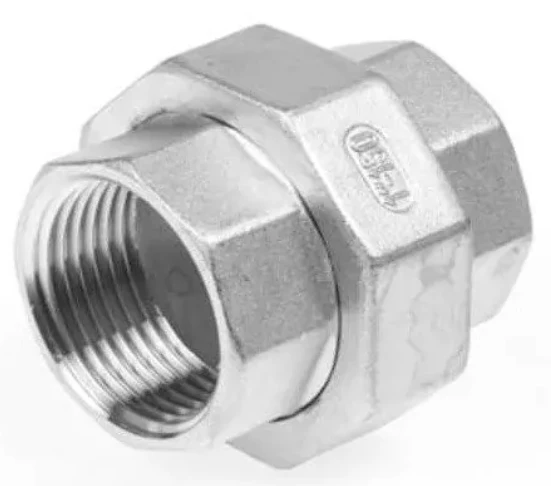 STD Inox 316 340 3-delige koppeling conisch dichtend FF 2 x 2