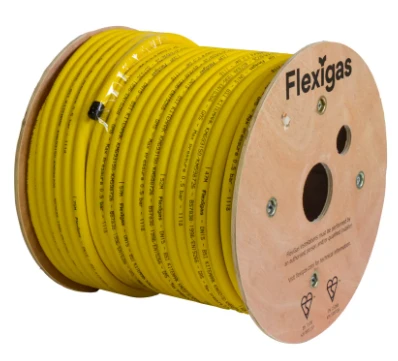 Flexigas PLT inox flexibele buis voor gas 28 mm (rollengte 25m) - geel - prijs per meter