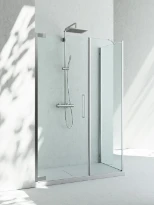 Vismara Flare 2.0 FG paroi latérale (à combiner avec F2) 2000 x 770-790 mm - verre 8 mm - transparant - profil silver brilliant