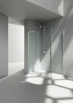 Vismara serie 7200 ZF paroi latérale (droite) 2000 x 770-790 mm - verre 6 mm - transparant - profil silver brilliant